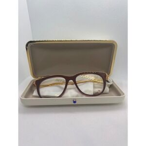 Boucheron BC0068O‎ Eyeglasses Frames Burgundy Gold Tone